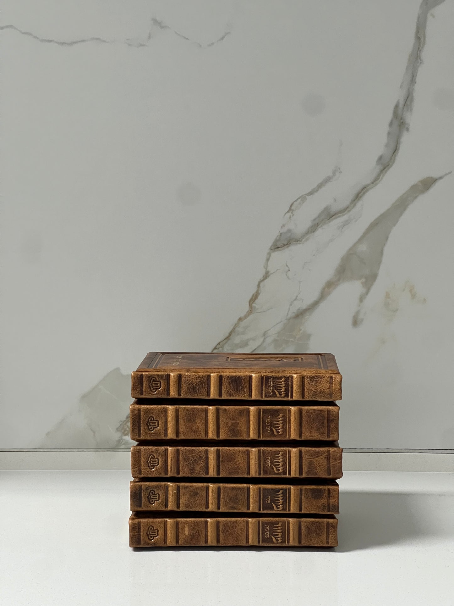 סט מחזורים גדול עור עתיק